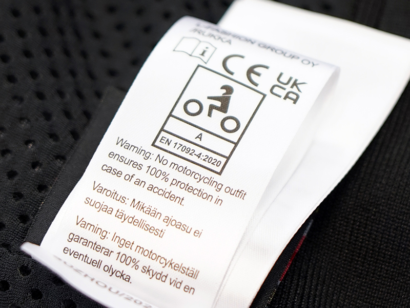 Rukka Nivala 3 EN17092 A rating label